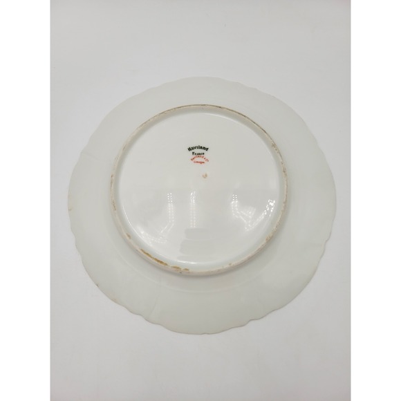 2 Antique Haviland Limoges 8.5 Salad Plates 233 Norma Pink Yellow Flowers AS-IS - Picture 9 of 10